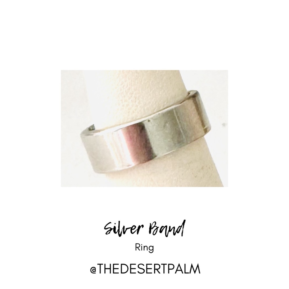 Vintage Silver Tone Band Ring ✨ | Minimalist Wide Band | Size 5